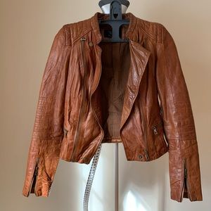 Zara sheep leather jacket size s